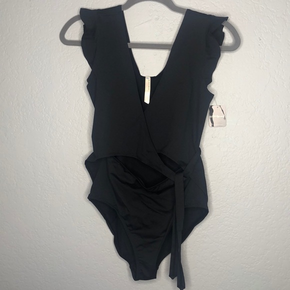 Free People Black Streamline Activewear Bodysuit - Picture 2 of 7